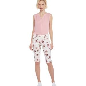 NYDJ‎ Bike Capri Jean with Riveted Side Slits Bonnieux Plus Size 16 W New!